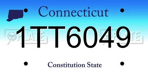 1TT6049 Connecticut License Plate