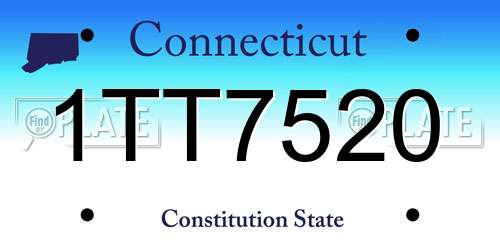 1TT7520 Connecticut License Plate