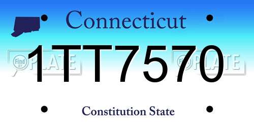1TT7570 Connecticut License Plate