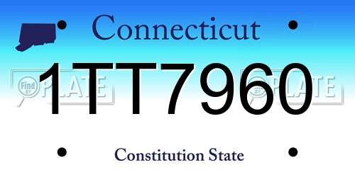 1TT7960 Connecticut License Plate