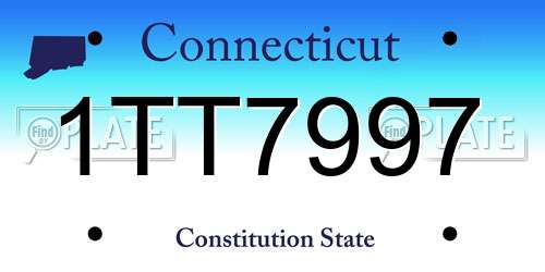 1TT7997 Connecticut License Plate