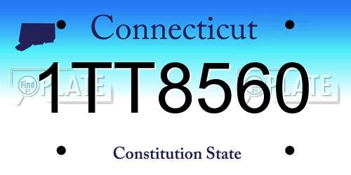1TT8560 Connecticut License Plate