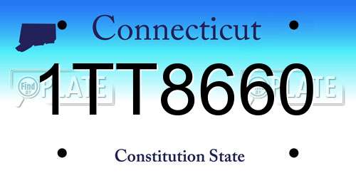 1TT8660 Connecticut License Plate