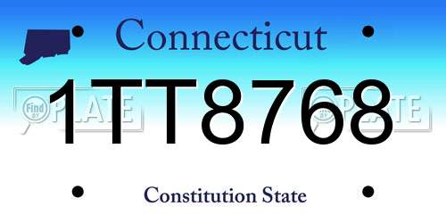 1TT8768 Connecticut License Plate