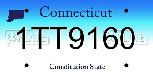 1TT9160 Connecticut License Plate