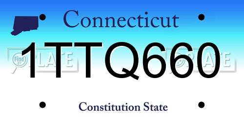 1TTQ660 Connecticut License Plate