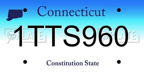 1TTS960 Connecticut License Plate