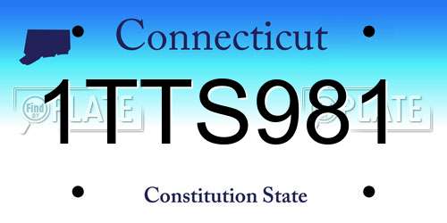 1TTS981 Connecticut License Plate