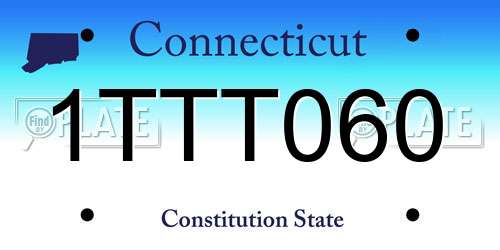 1TTT060 Connecticut License Plate