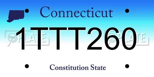 1TTT260 Connecticut License Plate