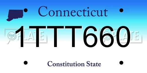 1TTT660 Connecticut License Plate