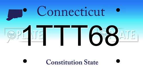 1TTT68 Connecticut License Plate