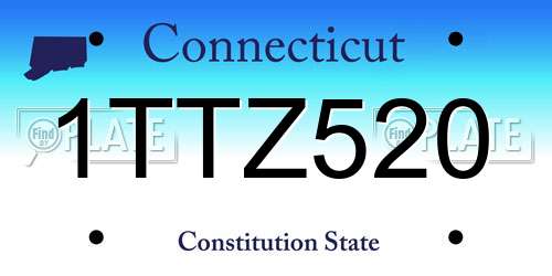 1TTZ520 Connecticut License Plate