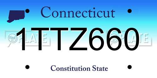 1TTZ660 Connecticut License Plate