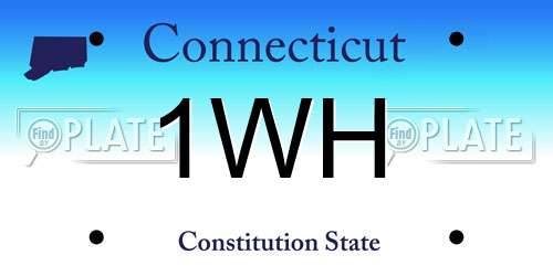 1WH Connecticut License Plate
