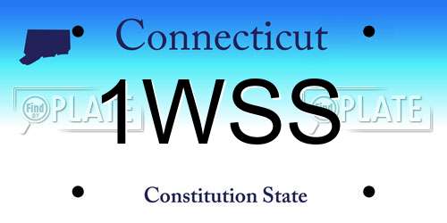 1WSS Connecticut License Plate