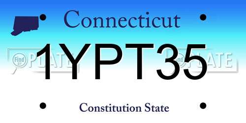 1YPT35 Connecticut License Plate