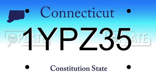 1YPZ35 Connecticut License Plate
