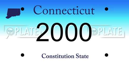 2000 Connecticut License Plate