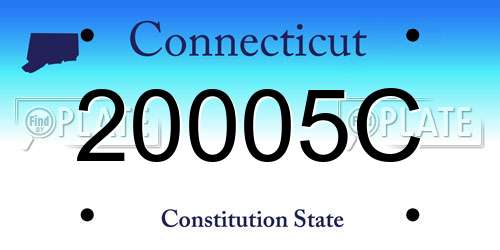 20005C Connecticut License Plate