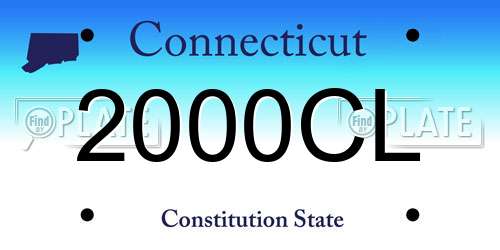2000CL Connecticut License Plate