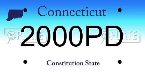 2000PD Connecticut License Plate