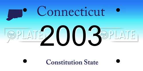 2003 Connecticut License Plate