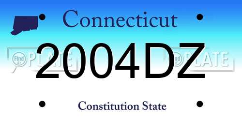 2004DZ Connecticut License Plate