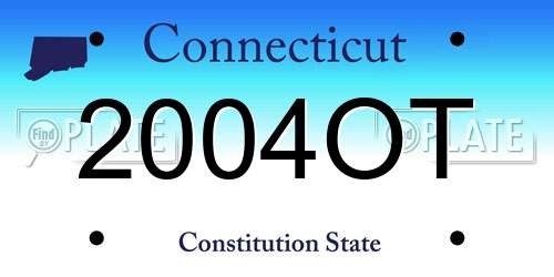 2004OT Connecticut License Plate