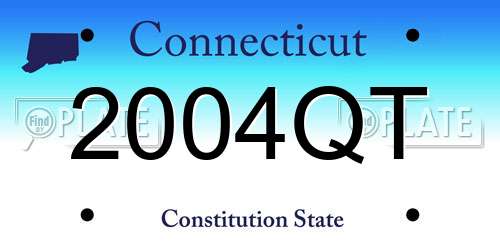 2004QT Connecticut License Plate