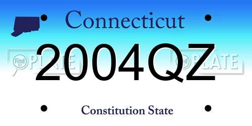 2004QZ Connecticut License Plate