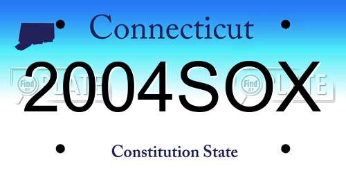 2004SOX Connecticut License Plate