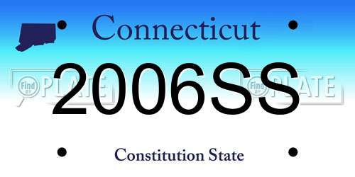 2006SS Connecticut License Plate