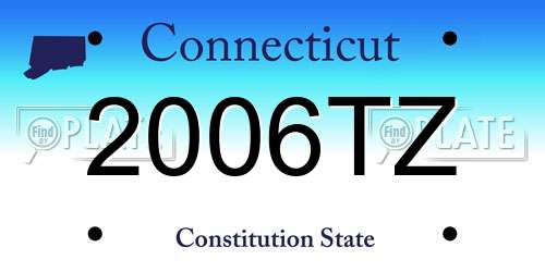 2006TZ Connecticut License Plate
