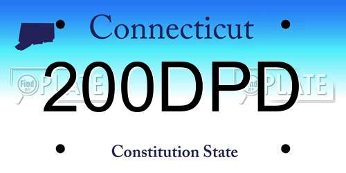 200DPD Connecticut License Plate