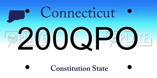 200QPO Connecticut License Plate