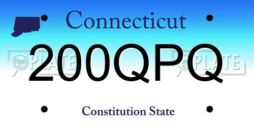 200QPQ Connecticut License Plate