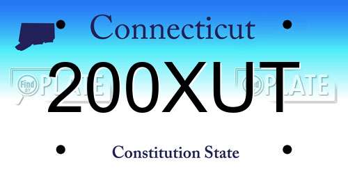 200XUT Connecticut License Plate