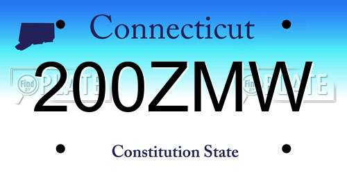 200ZMW Connecticut License Plate