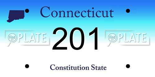 201 Connecticut License Plate