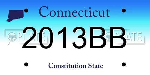 2013BB Connecticut License Plate