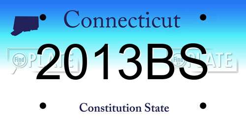 2013BS Connecticut License Plate