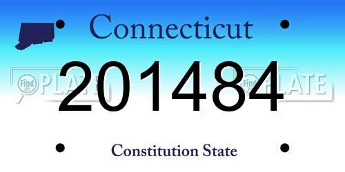 201484 Connecticut License Plate