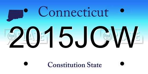2015JCW Connecticut License Plate