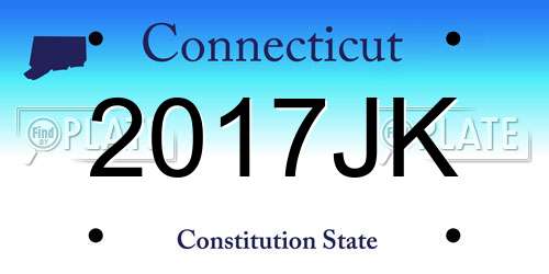 2017JK Connecticut License Plate