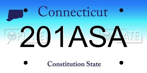 201ASA Connecticut License Plate