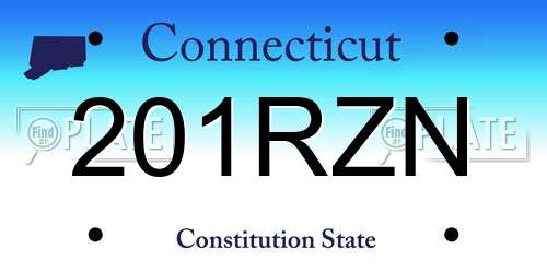 201RZN Connecticut License Plate