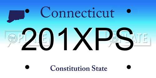 201XPS Connecticut License Plate