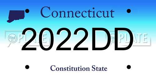 2022DD Connecticut License Plate