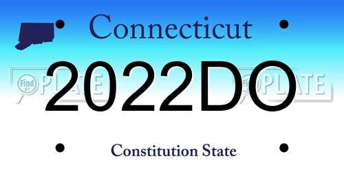 2022DO Connecticut License Plate